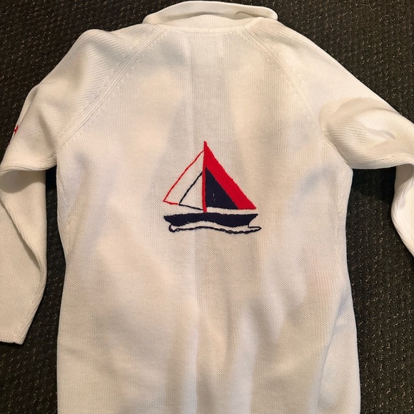 Vintage 1960s Nautical Embroidery Cardigan w/Gold Buttons ⚓️ - Picture 4 of 4